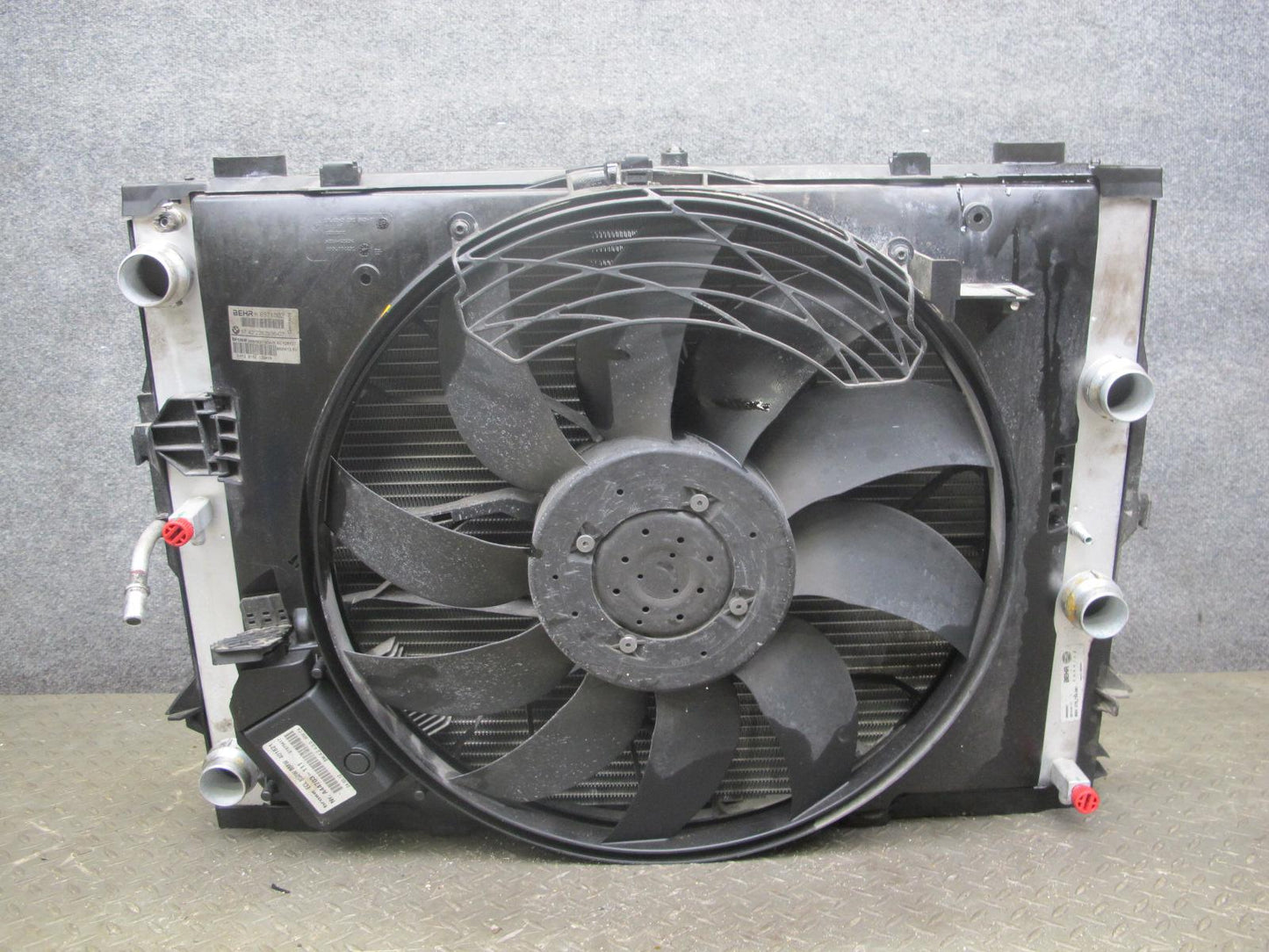 2006-2010 BMW E63 E64 M6 Engine Radiator A/C Condenser Oil Cooler Fan Set OEM