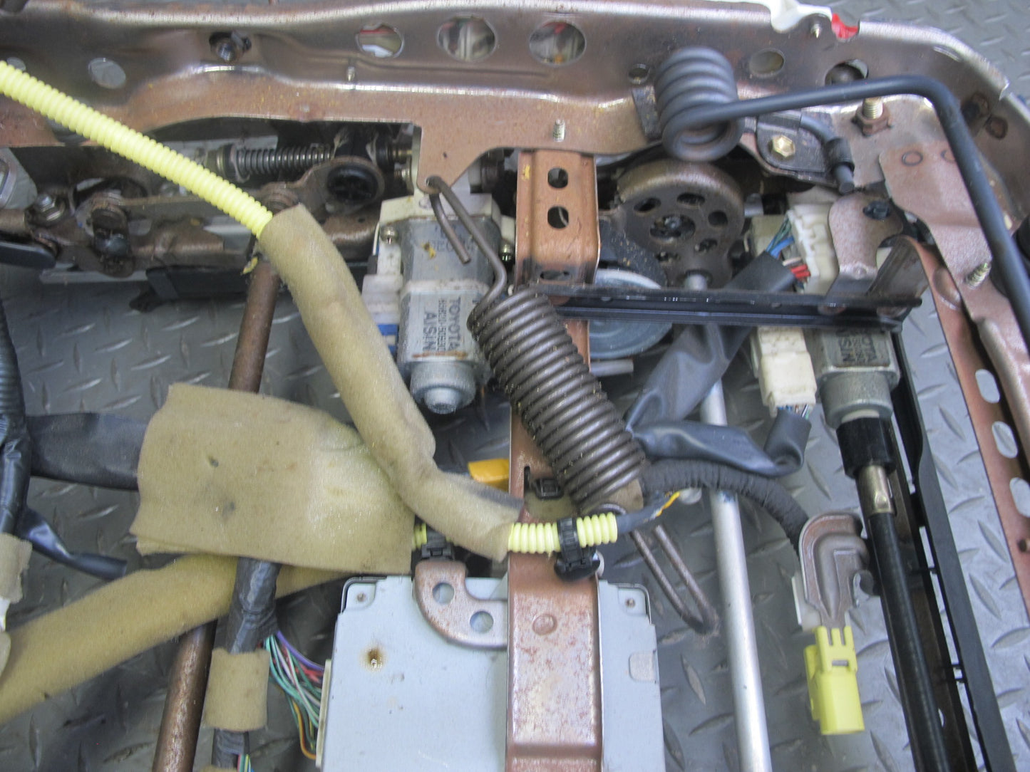 1997 Lexus LS400 Front Left Seat Lower Frame Track Rail w Motor & Module OEM