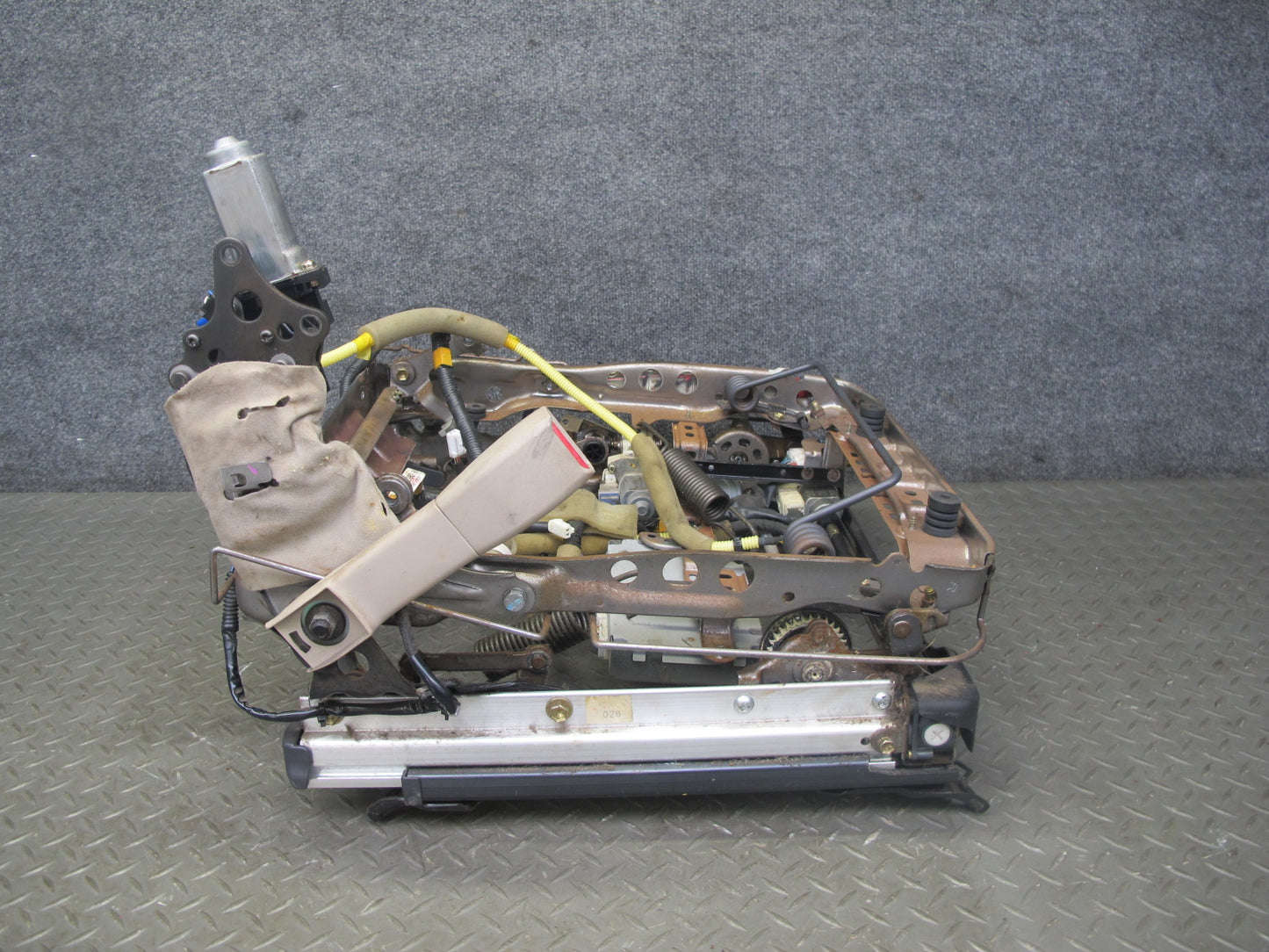 1997 Lexus LS400 Front Left Seat Lower Frame Track Rail w Motor & Module OEM