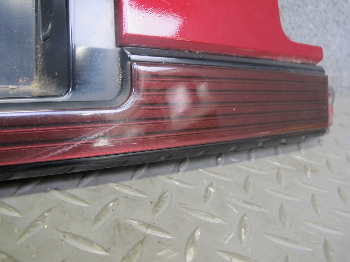 86-88 Toyota Supra MA70L MK3 Rear License Plate Trim w Lights RED Pearl Mica OEM