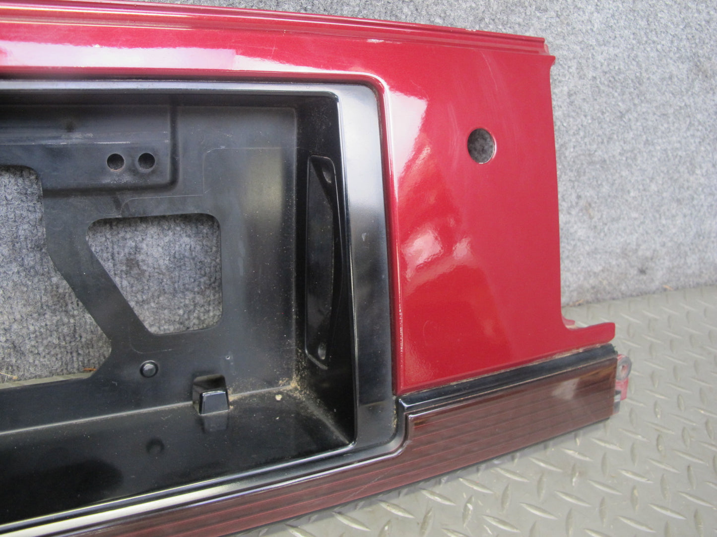 86-88 Toyota Supra MA70L MK3 Rear License Plate Trim w Lights RED Pearl Mica OEM
