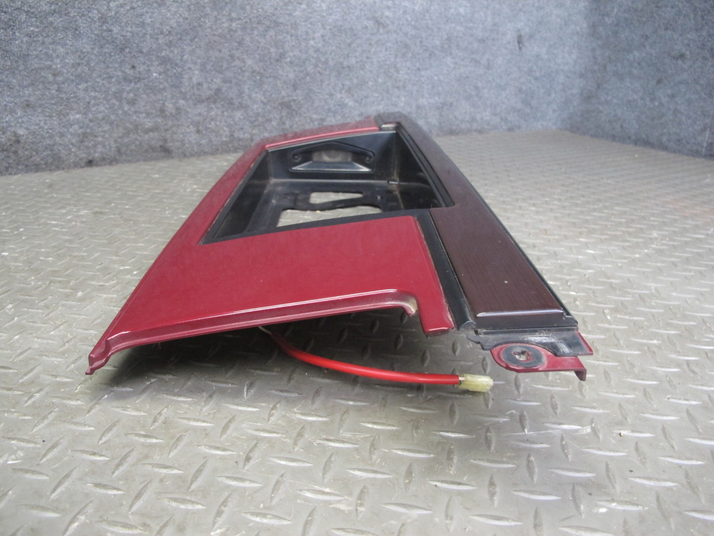 86-88 Toyota Supra MA70L MK3 Rear License Plate Trim w Lights RED Pearl Mica OEM