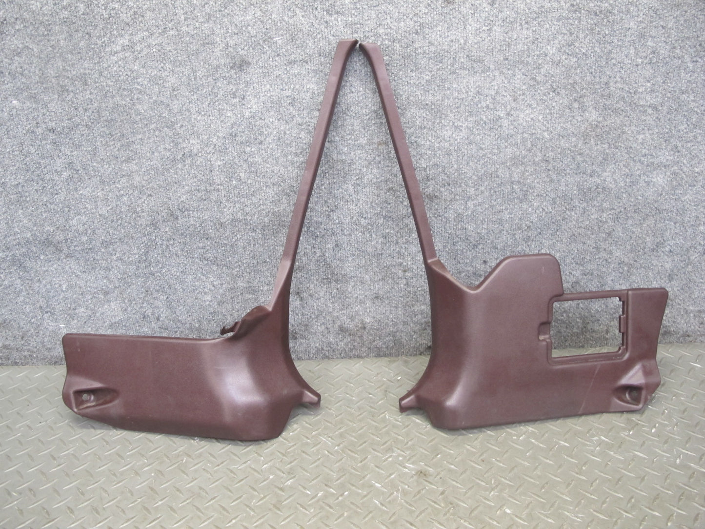 86-92 Toyota Supra MK3 Front Left & Right Kick Trim Cover Panel Set Maroon OEM