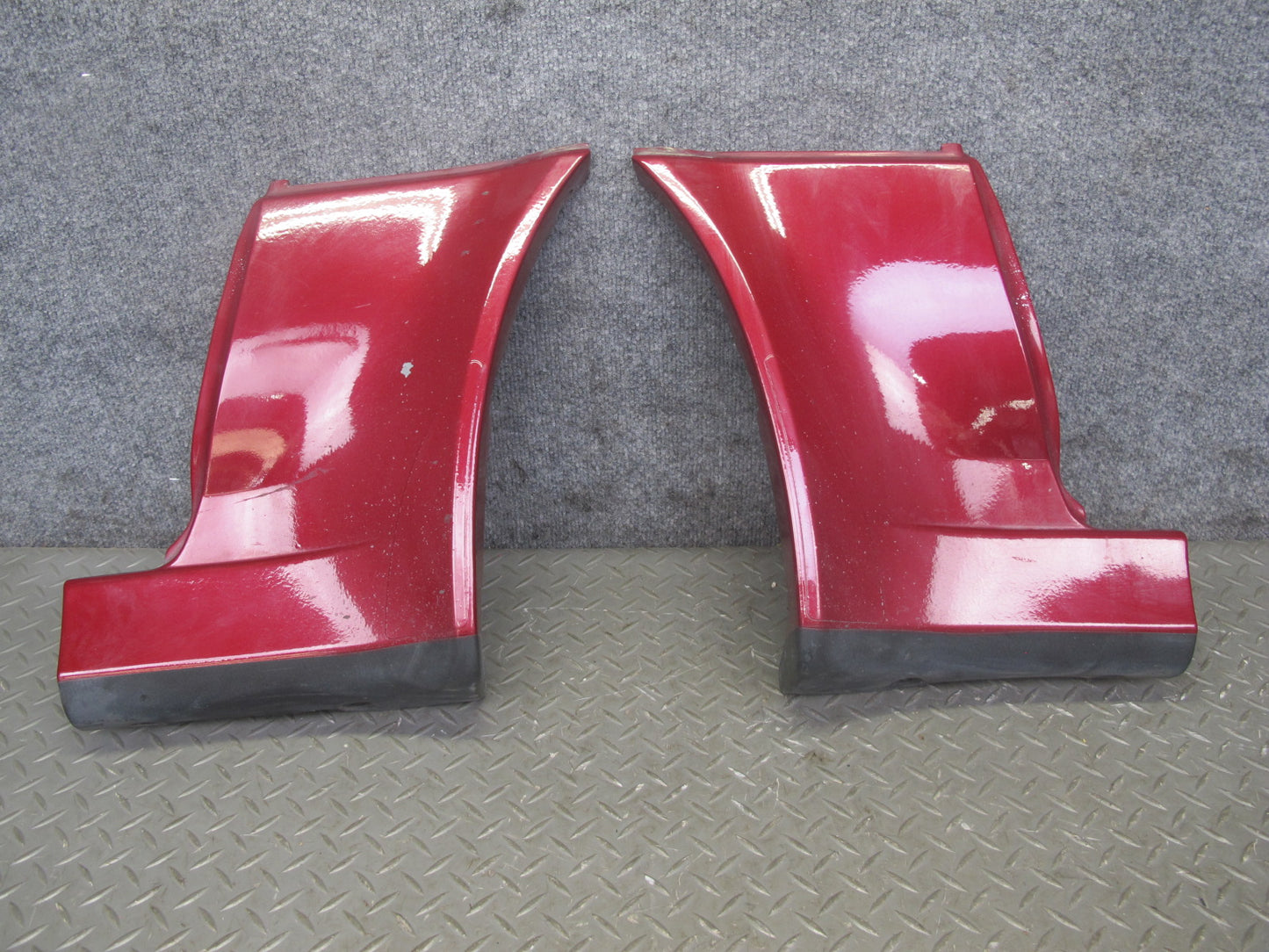 86-88 Toyota Supra MK3 Set of 2 Rear Lower Quarter Rocker Molding Cover RED OEM