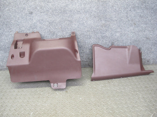 86-89 Toyota Supra MK3 Front Left & Right Lower Knee Trim Panel Set Maroon OEM