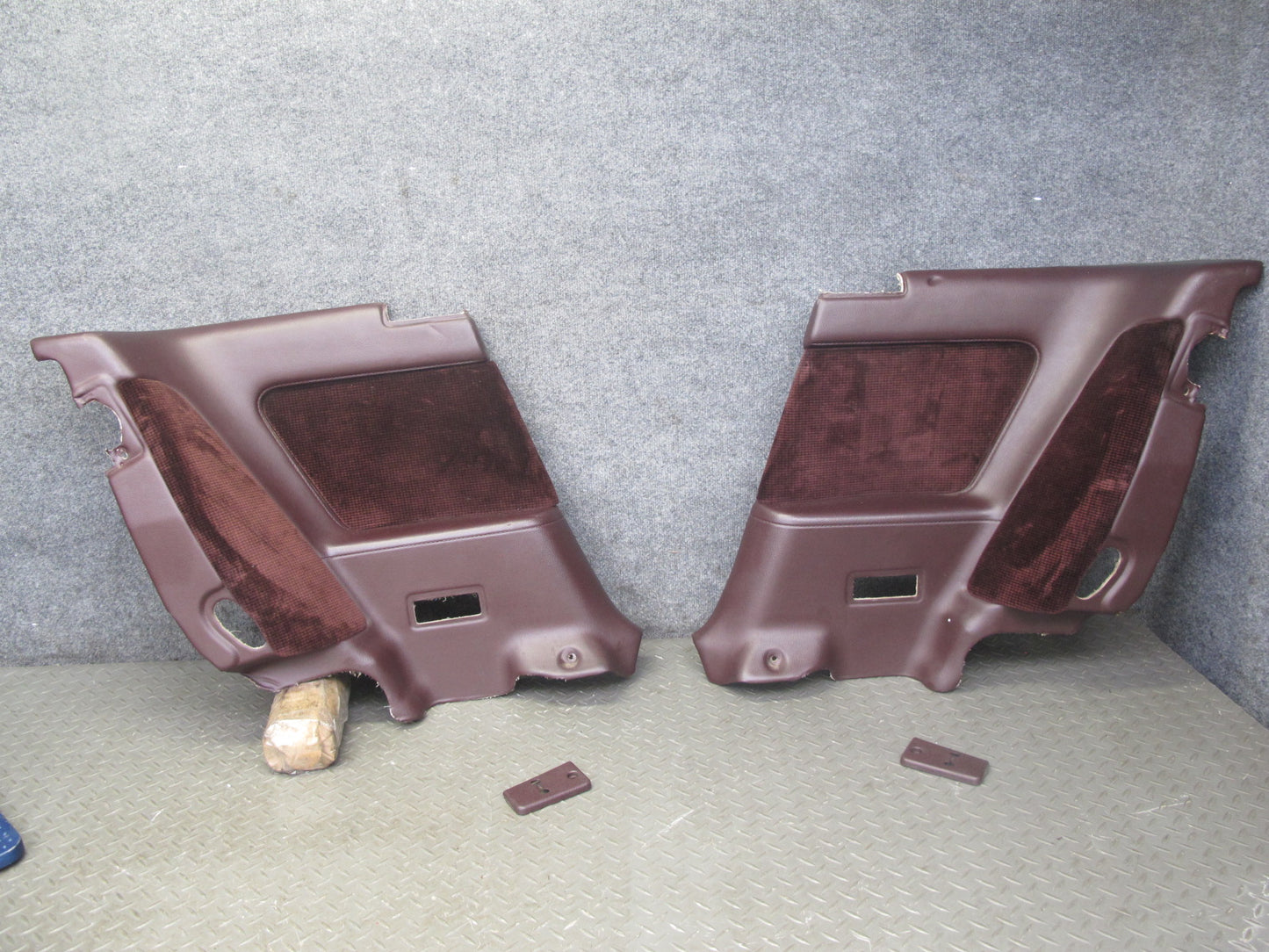 86-92 Toyota Supra MK3 Rear Quarter Interior Trim Cover Panel Set Maroon OEM