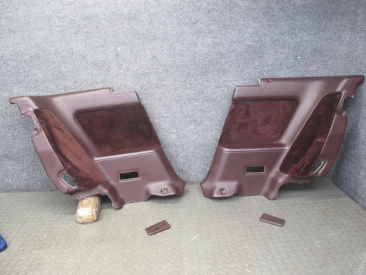86-92 Toyota Supra MK3 Rear Quarter Interior Trim Cover Panel Set Maroon OEM