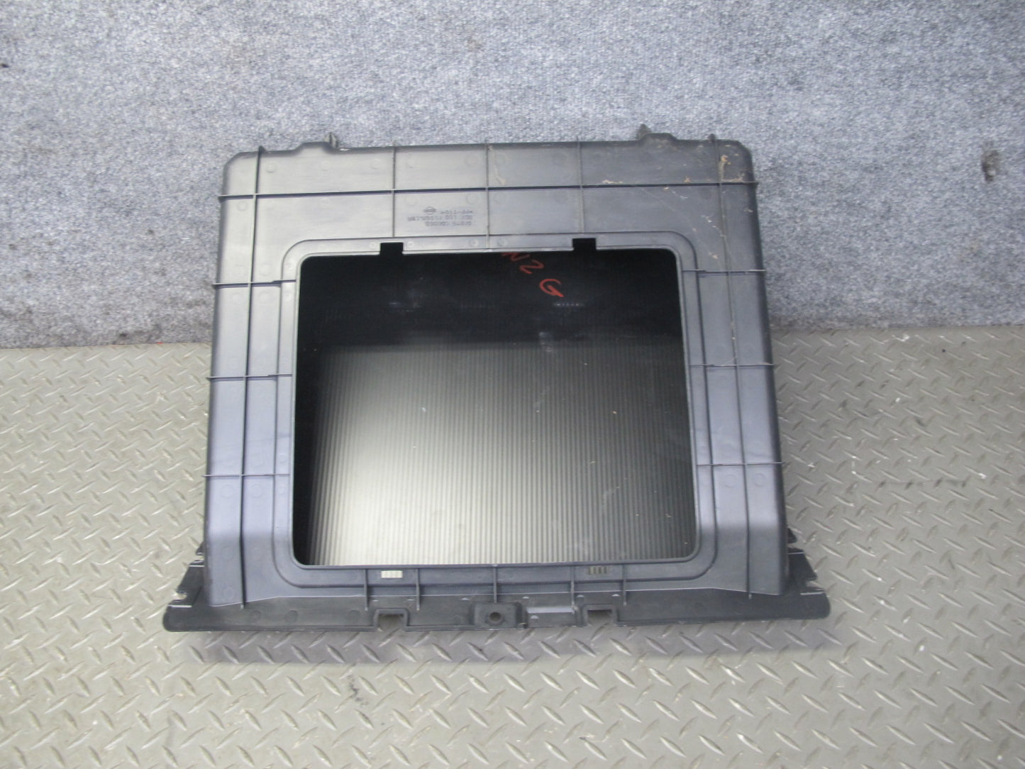 03-07 Nissan 350Z Z33 Rear Floor Center Storage Compartment w Carpet Liner OEM