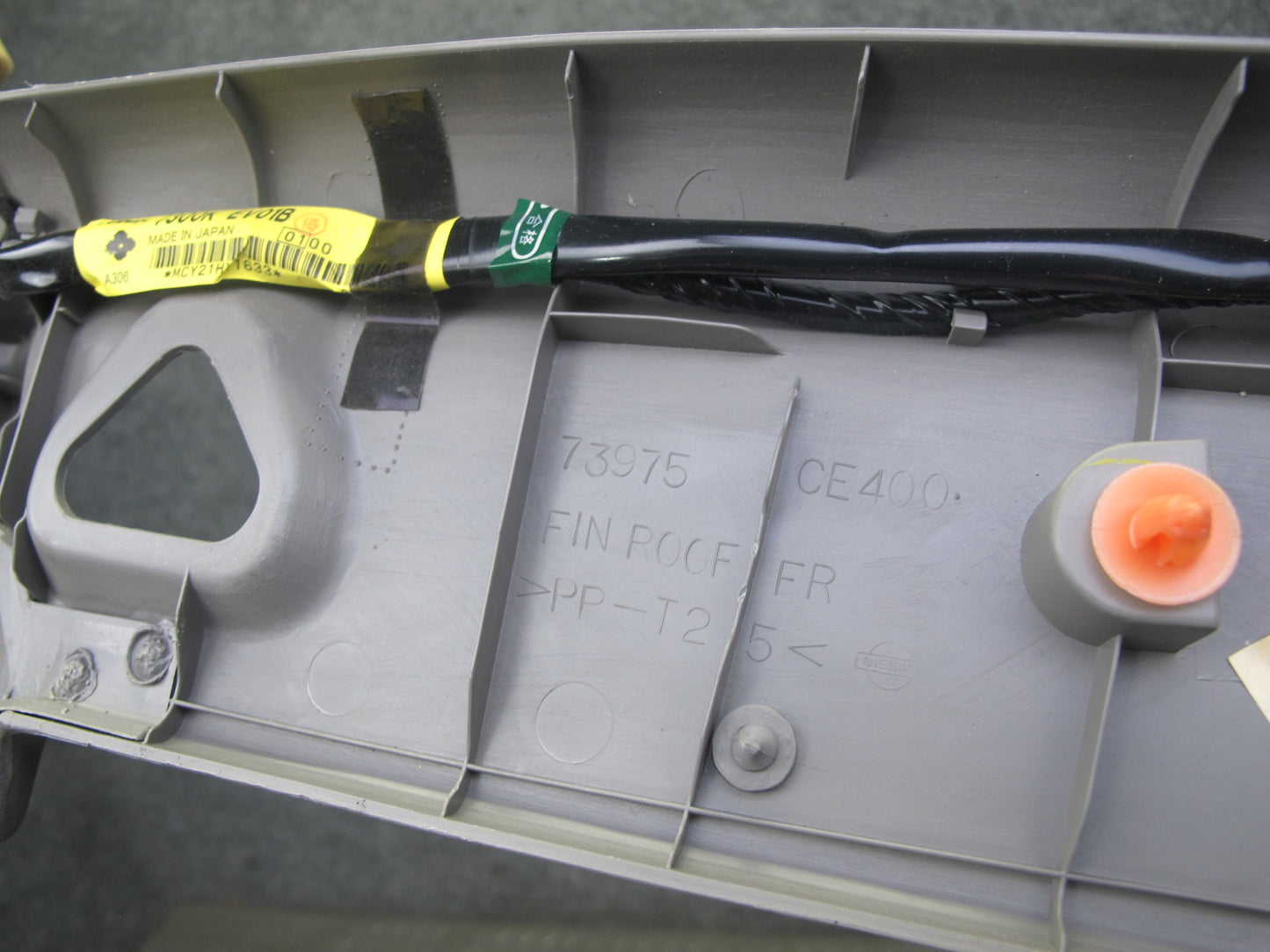 04-07 Nissan 350Z Z33 Convertible Front Upper Headliner Trim Cover Gray OEM