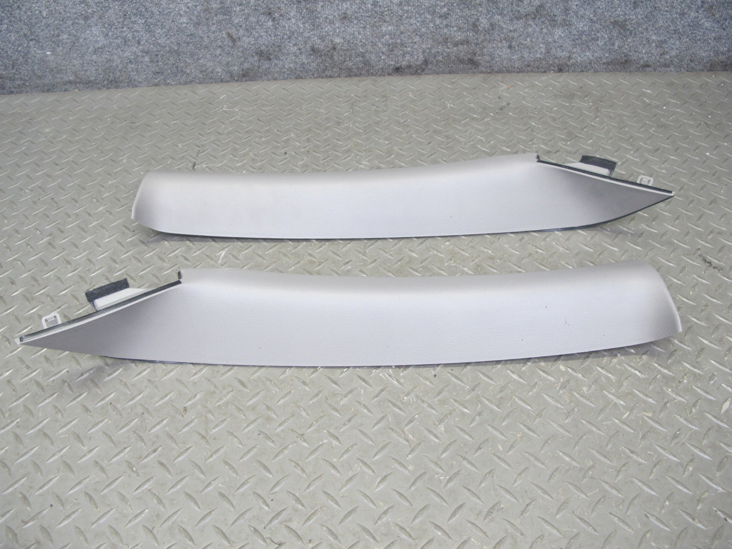 04-08 Nissan 350Z Convert Left & Right Interior A Pillar Trim Cover Gray Set OEM