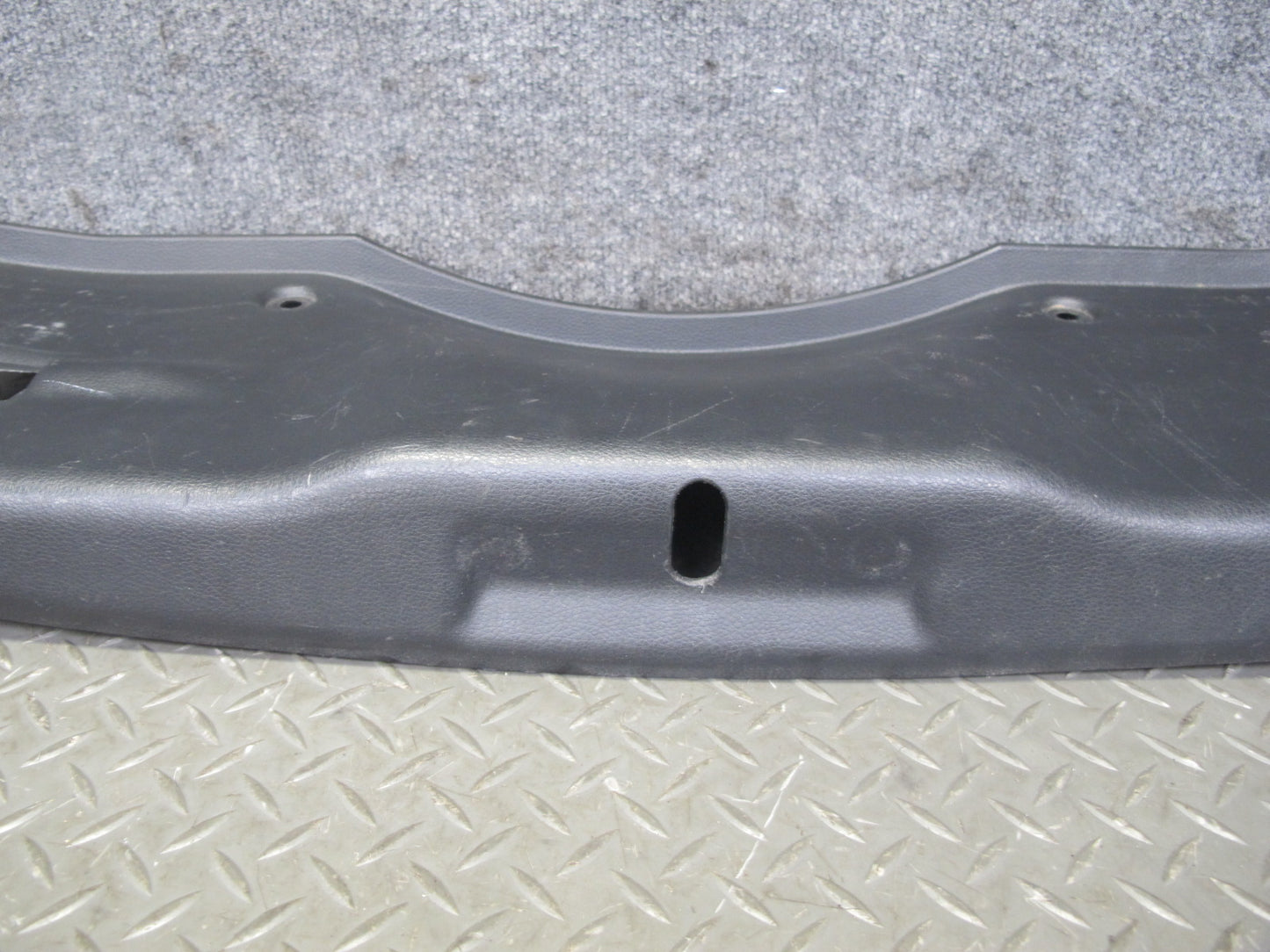 04-09 Nissan 350Z Z33 Convertible Rear Trunk Latch Trim Cover Panel Black OEM