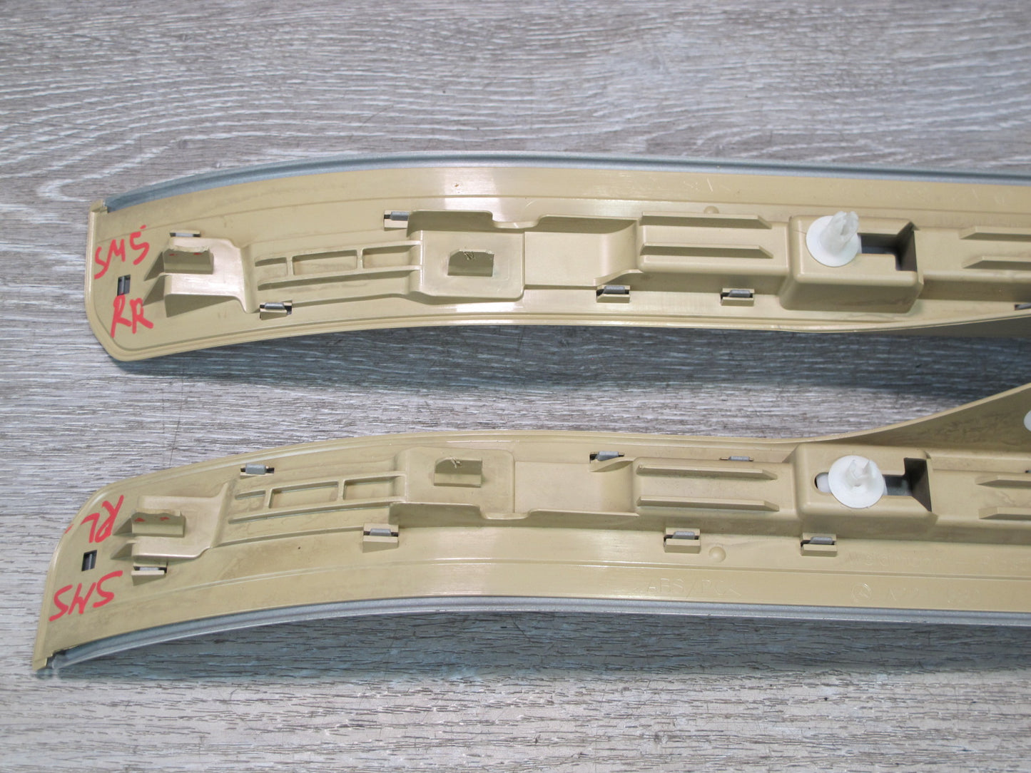 07-13 Mercedes W221 S-class Rear Left & Right Door Scuff Sill Plate Trim Set OEM