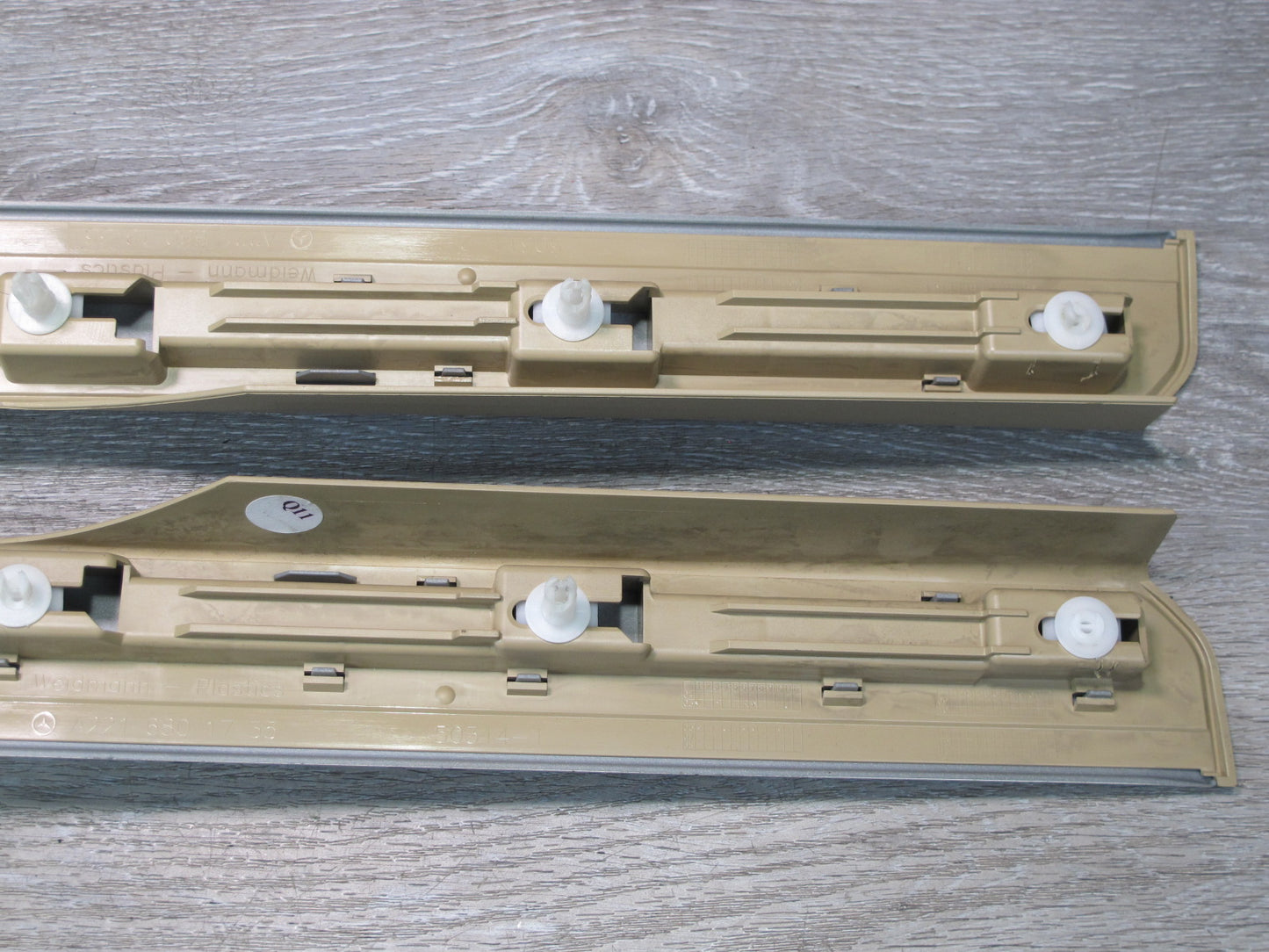 07-13 Mercedes W221 S-class Rear Left & Right Door Scuff Sill Plate Trim Set OEM