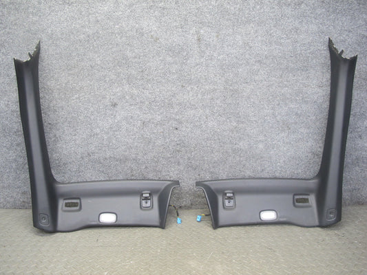 2012-2016 Mercedes R172 SLK Right Left Side A-pillar Trim Cover Panel Black Set