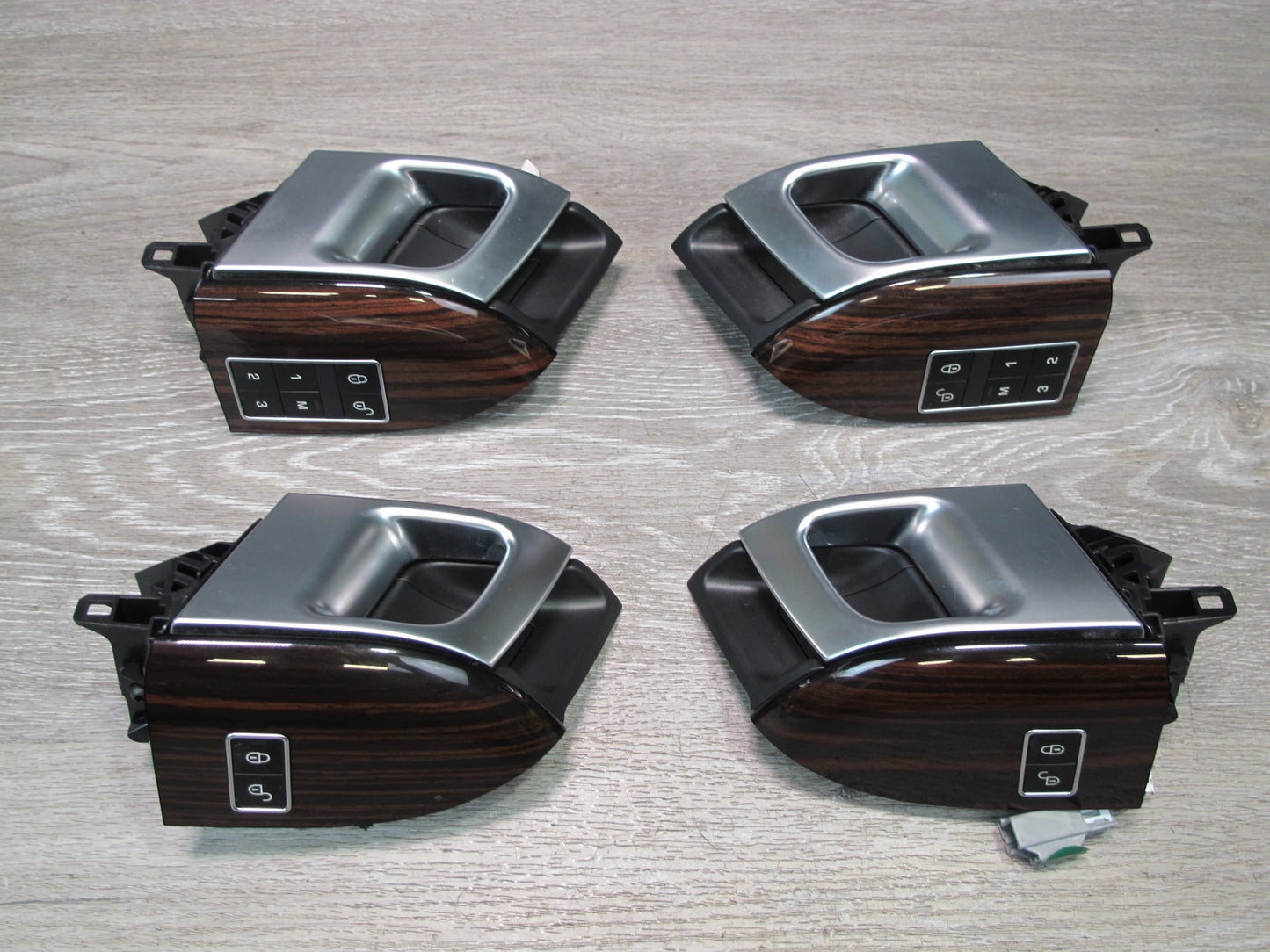 2013-2017 Range Rover L405 Front & Rear Door Interior Handle Set of 4 Wood