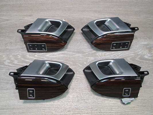 2013-2017 Range Rover L405 Front & Rear Door Interior Handle Set of 4 Wood