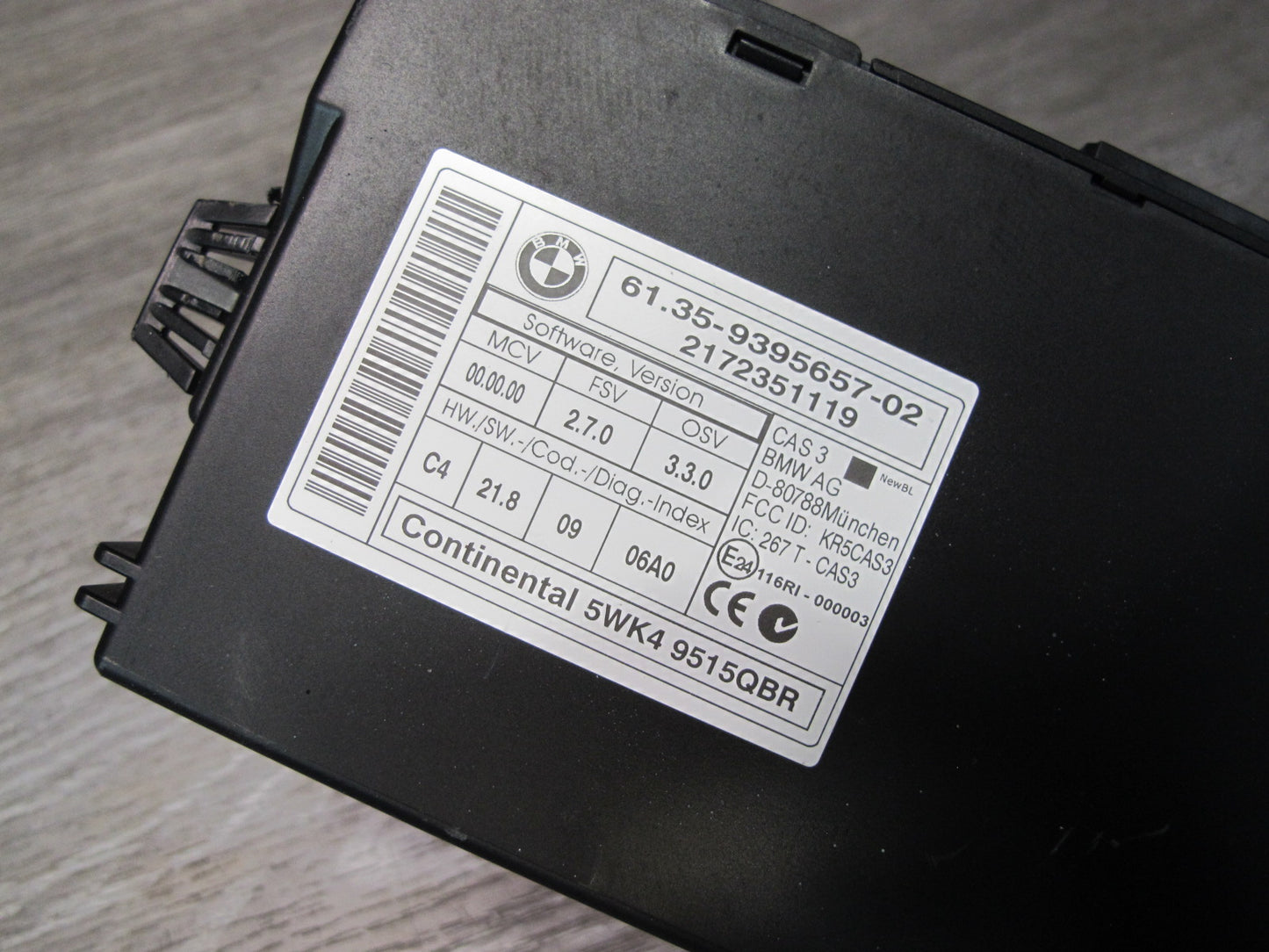 2006-2010 BMW E63 E64 M6 S85 Engine ECU DME CAS3 Start Stop KEY Reader Lock Set