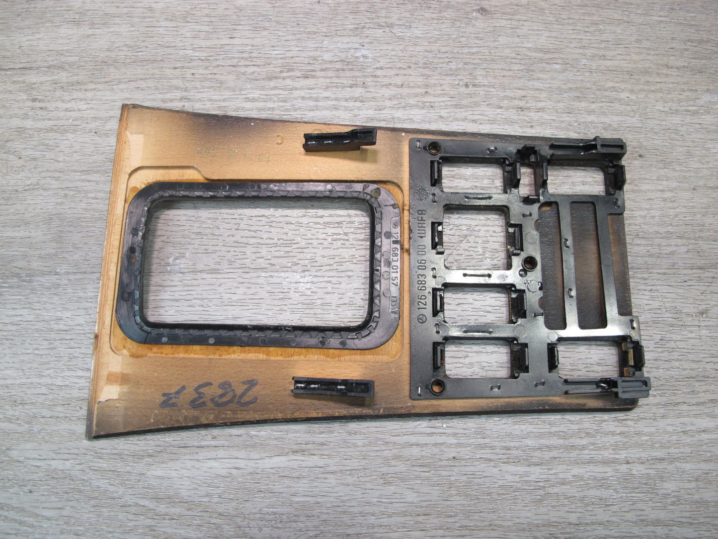 86-91 Mercedes W126 Sedan Door & Console A/C Climate Wood Trim Bezel Panel Set