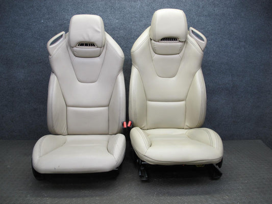 2012-2016 Mercedes R172 SLK Front Left & Right Side Leather Seat Beige Set of 2