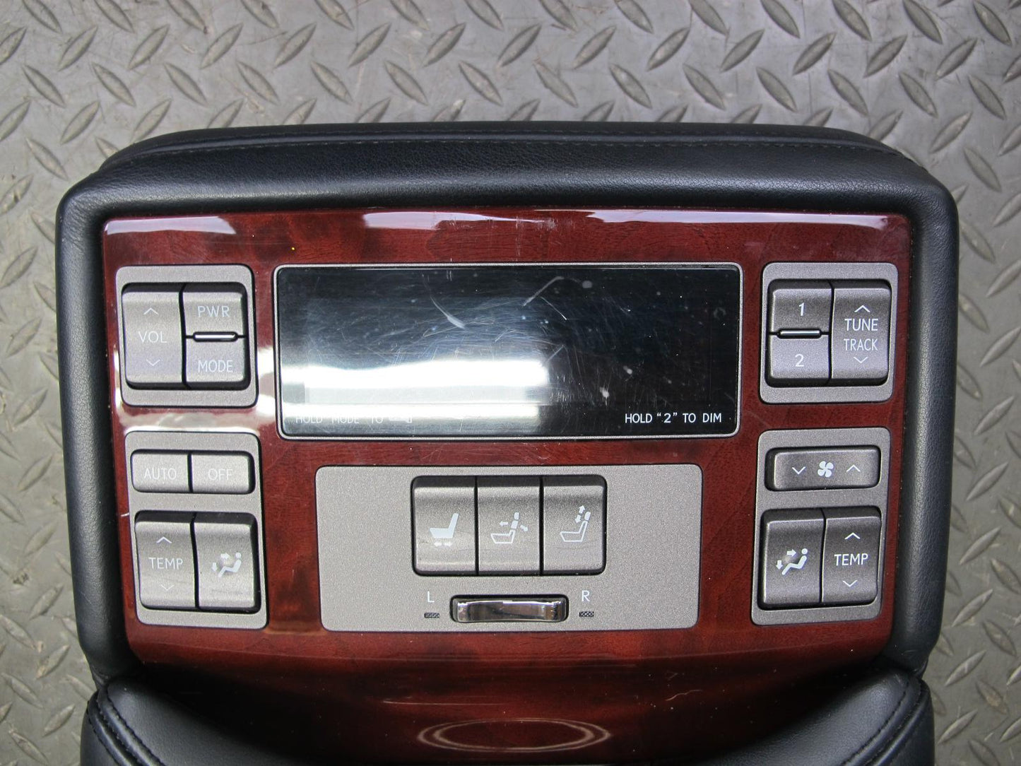 2008 Lexus LS600h Rear Seat Center Leather Armrest Black w Switch Panel OEM