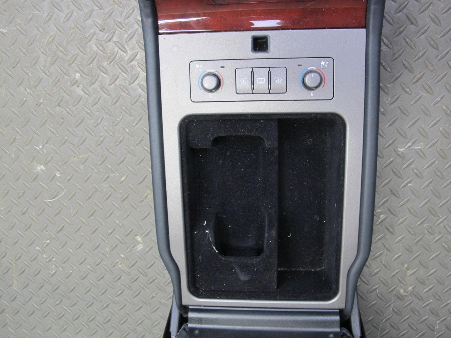 2008 Lexus LS600h Rear Seat Center Leather Armrest Black w Switch Panel OEM