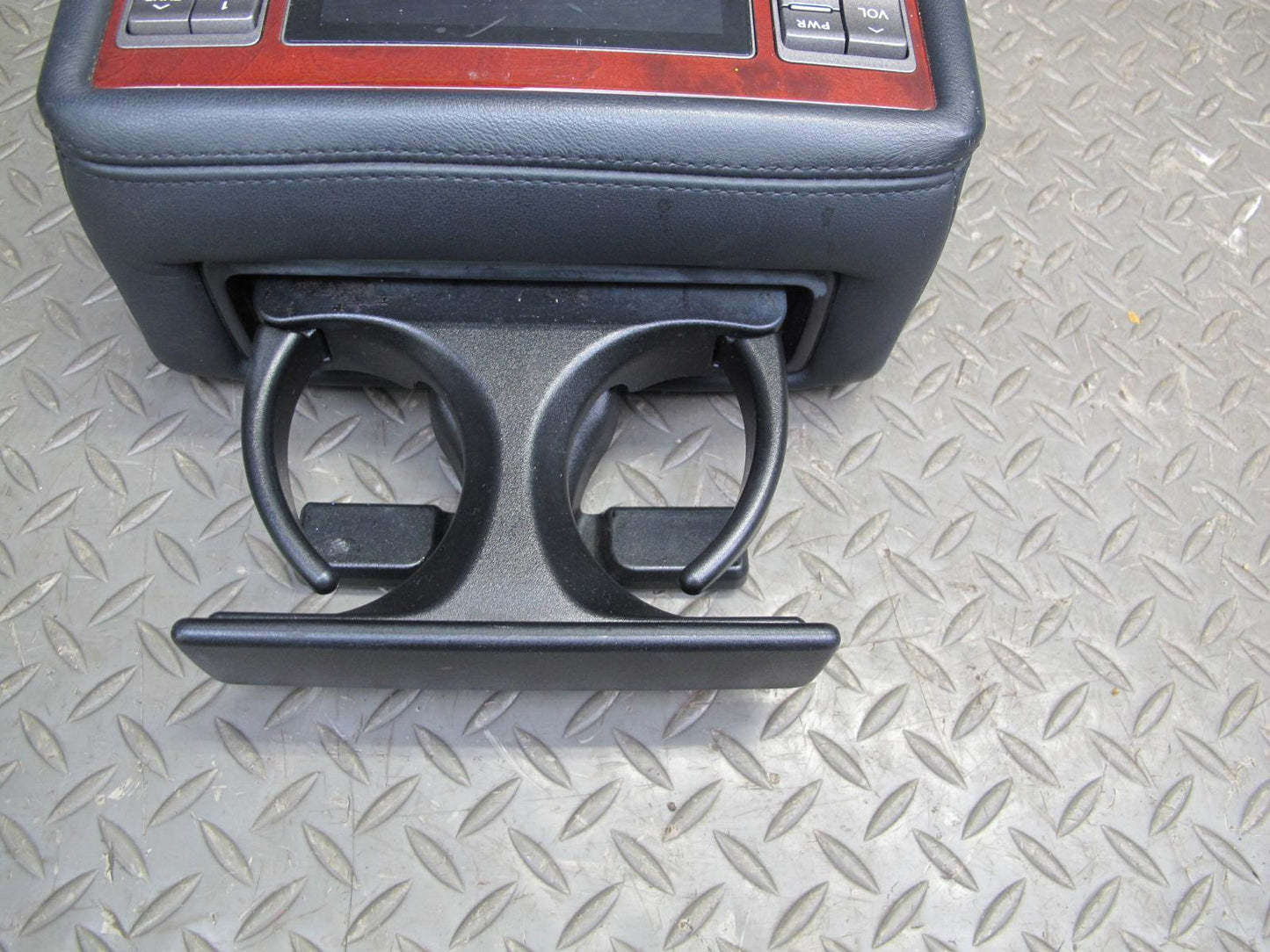 2008 Lexus LS600h Rear Seat Center Leather Armrest Black w Switch Panel OEM