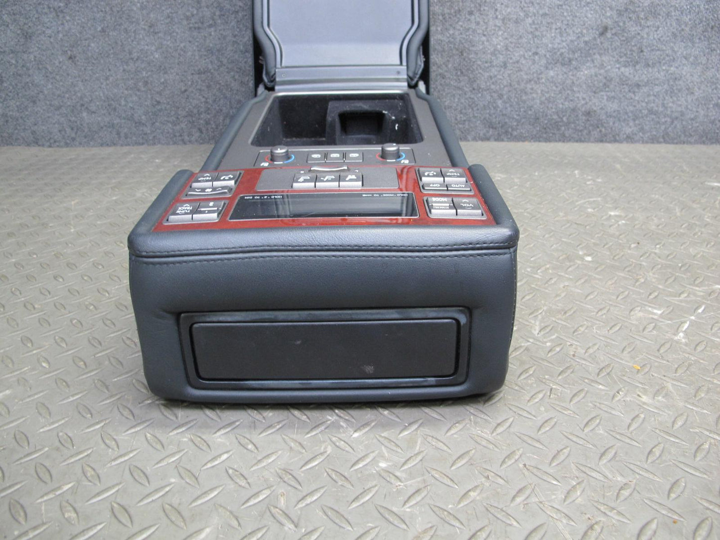 2008 Lexus LS600h Rear Seat Center Leather Armrest Black w Switch Panel OEM