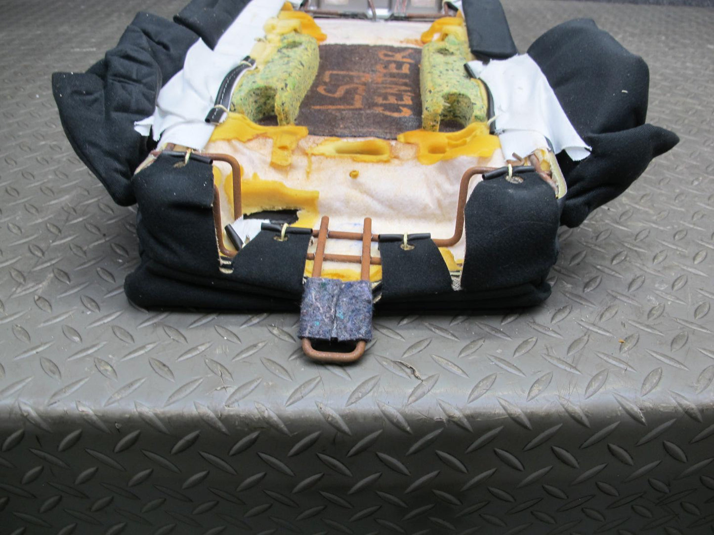 08-09 Lexus LS600h Rear Seat Center Lower Cushion Leather Black OEM