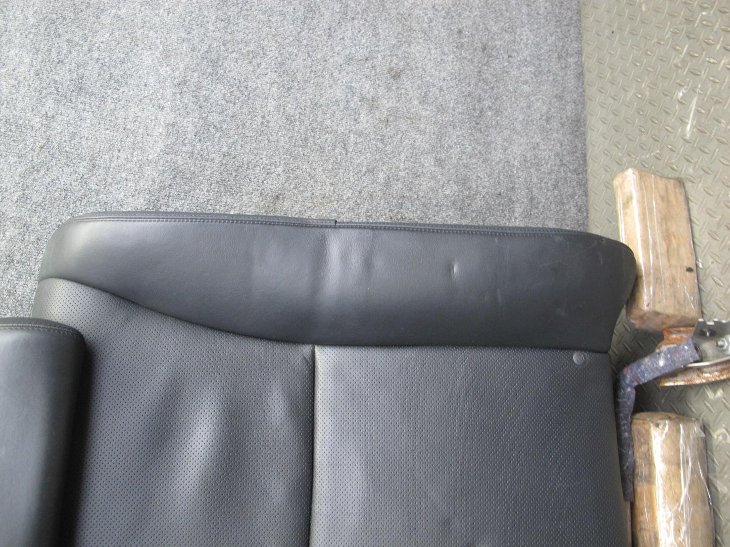 2008 Lexus LS600h Rear Right Leather Seat Upper Cushion Black w Adjust Frame OEM
