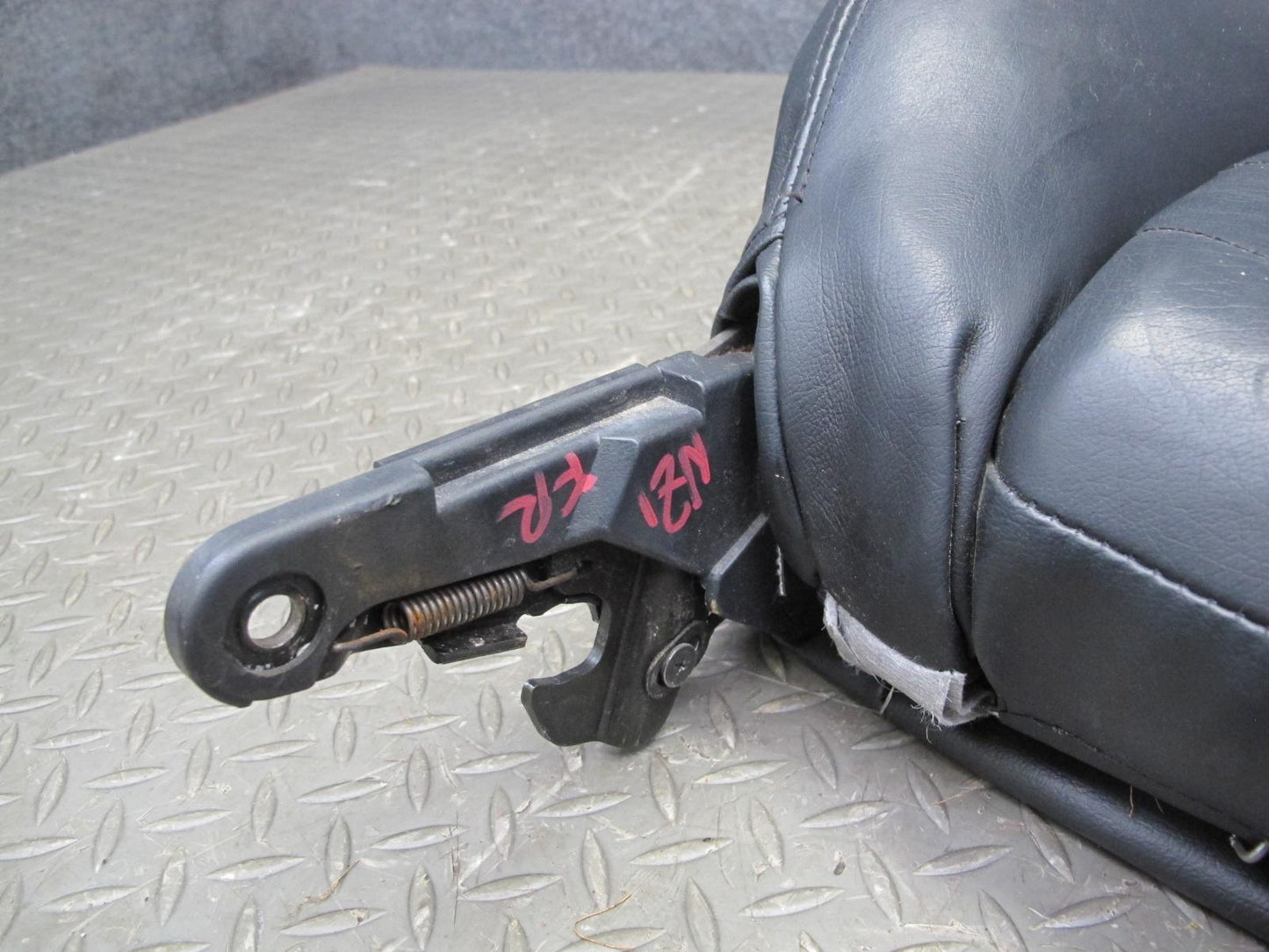 90-96 Nissan Z32 300ZX Front Right Seat Upper Backrest Leather Cushion Black OEM