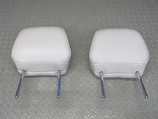 07-09 Nissan 350Z Z33 Conv Set of 2 Front Left & Right Leather Headrest Gray OEM