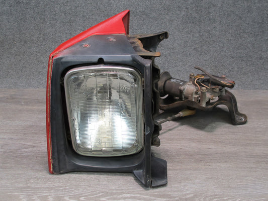 85-89 Toyota MR2 AW15 Front Left POP UP Headlight Lamp w Motor Assembly RED OEM