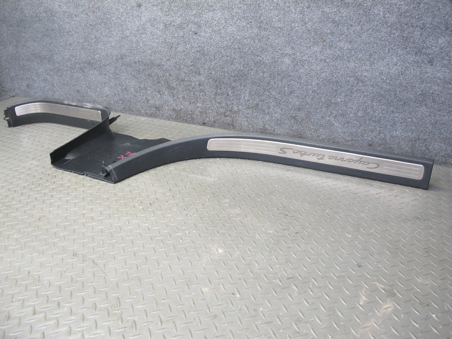 2003-2010 Porsche Cayenne 955 Front Door Scuff Sill Plate Trim Panel Set of 2