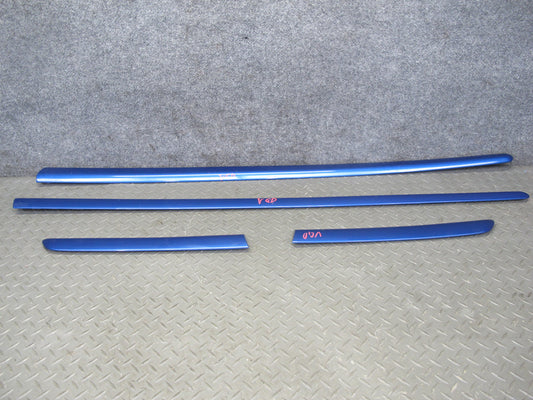 06-09 VW R32 GTI Rabbit 2-DR Set of 4 Door & Quarter Molding Strip Deepblue OEM