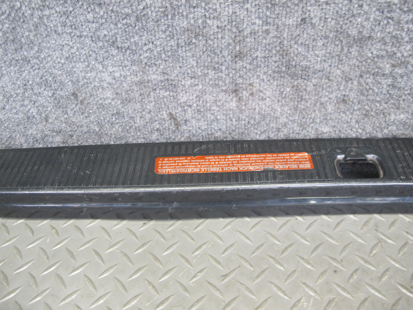 86-91 Mercedes W126 S-class Rear Trunk Scuff Plate Trim Panel 1266981189 OEM