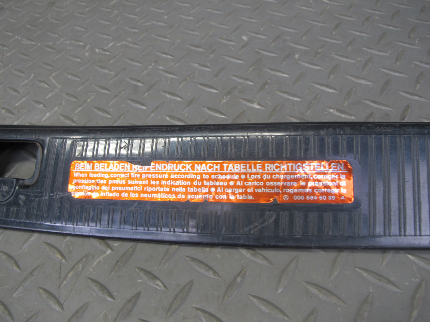 86-91 Mercedes W126 S-class Rear Trunk Scuff Plate Trim Panel 1266981189 OEM