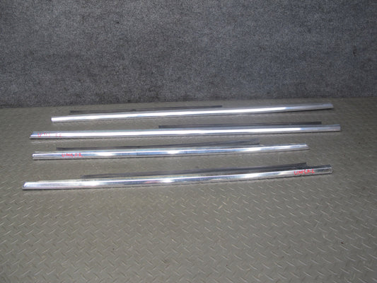 86-91 Mercedes W126 Sedan Set of 4 Front & Rear Door Chrome Trim Molding OEM