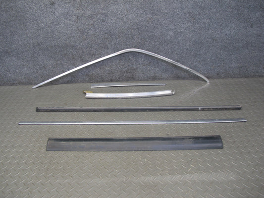 75-85 Mercedes W123 Rear Left Door Chrome Trim Cover Molding Set OEM