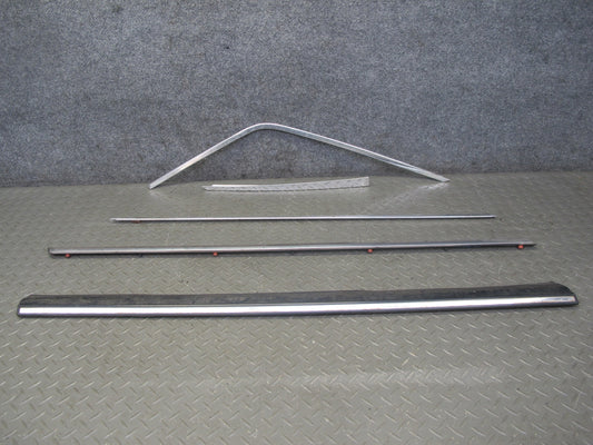 75-85 Mercedes W123 Front Left Door Chrome Trim Cover Molding Set OEM