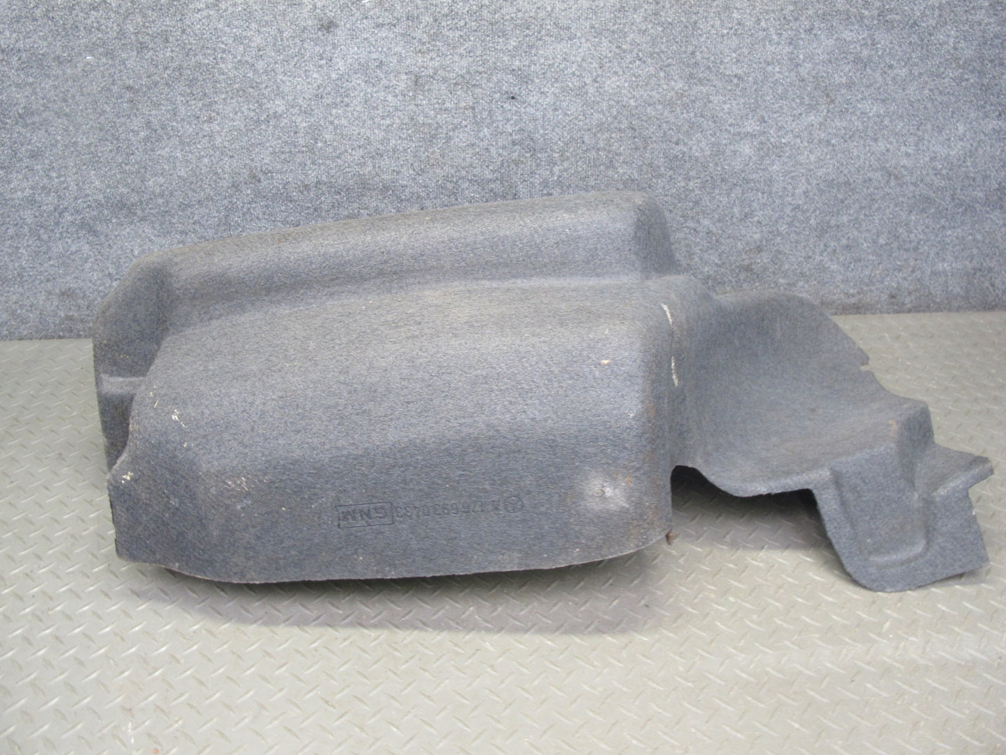 86-91 Mercedes W126 S-class Rear Right Trunk Carpet Liner Trim Cover Gray OEM