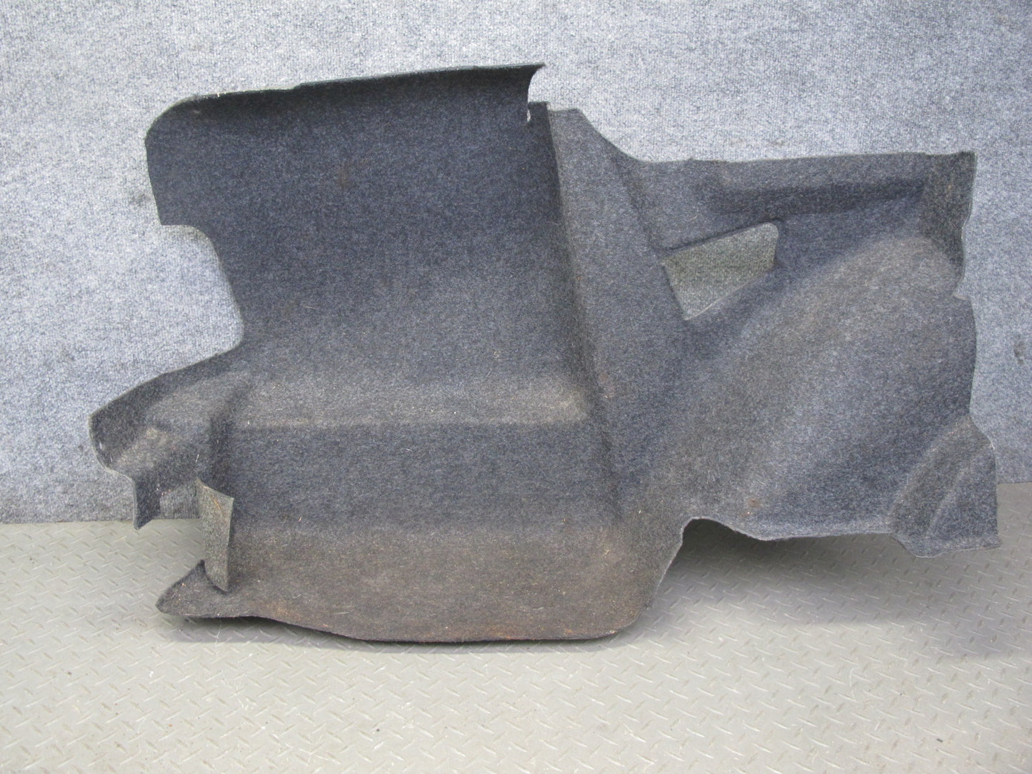 86-91 Mercedes W126 S-class Rear Left Trunk Carpet Liner Trim Cover Gray OEM