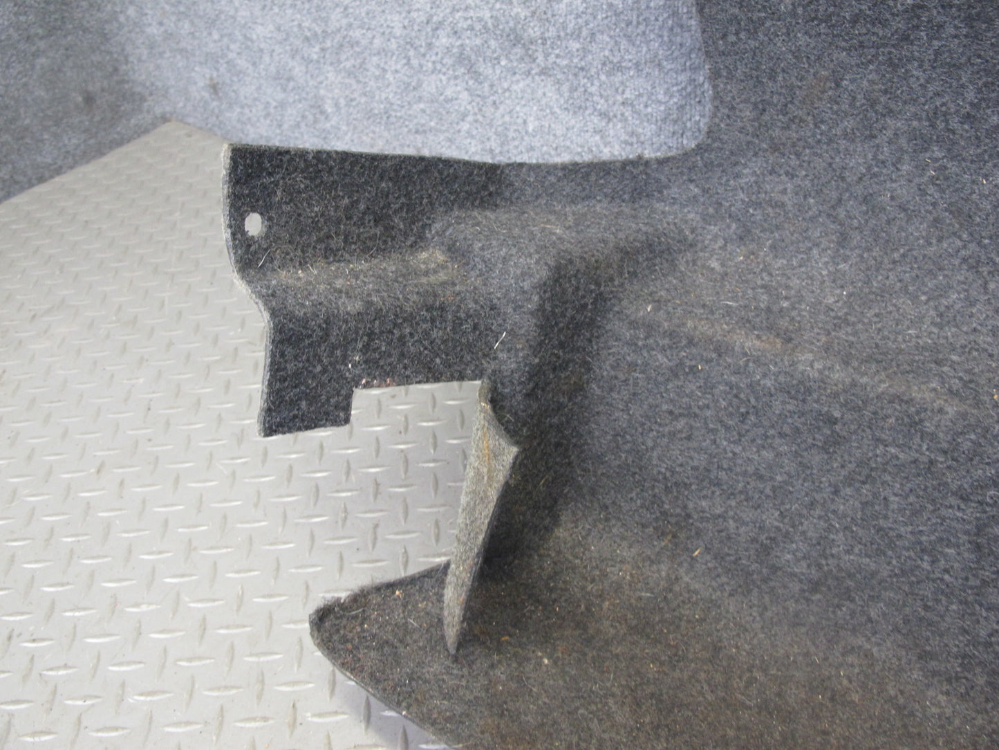 86-91 Mercedes W126 S-class Rear Left Trunk Carpet Liner Trim Cover Gray OEM