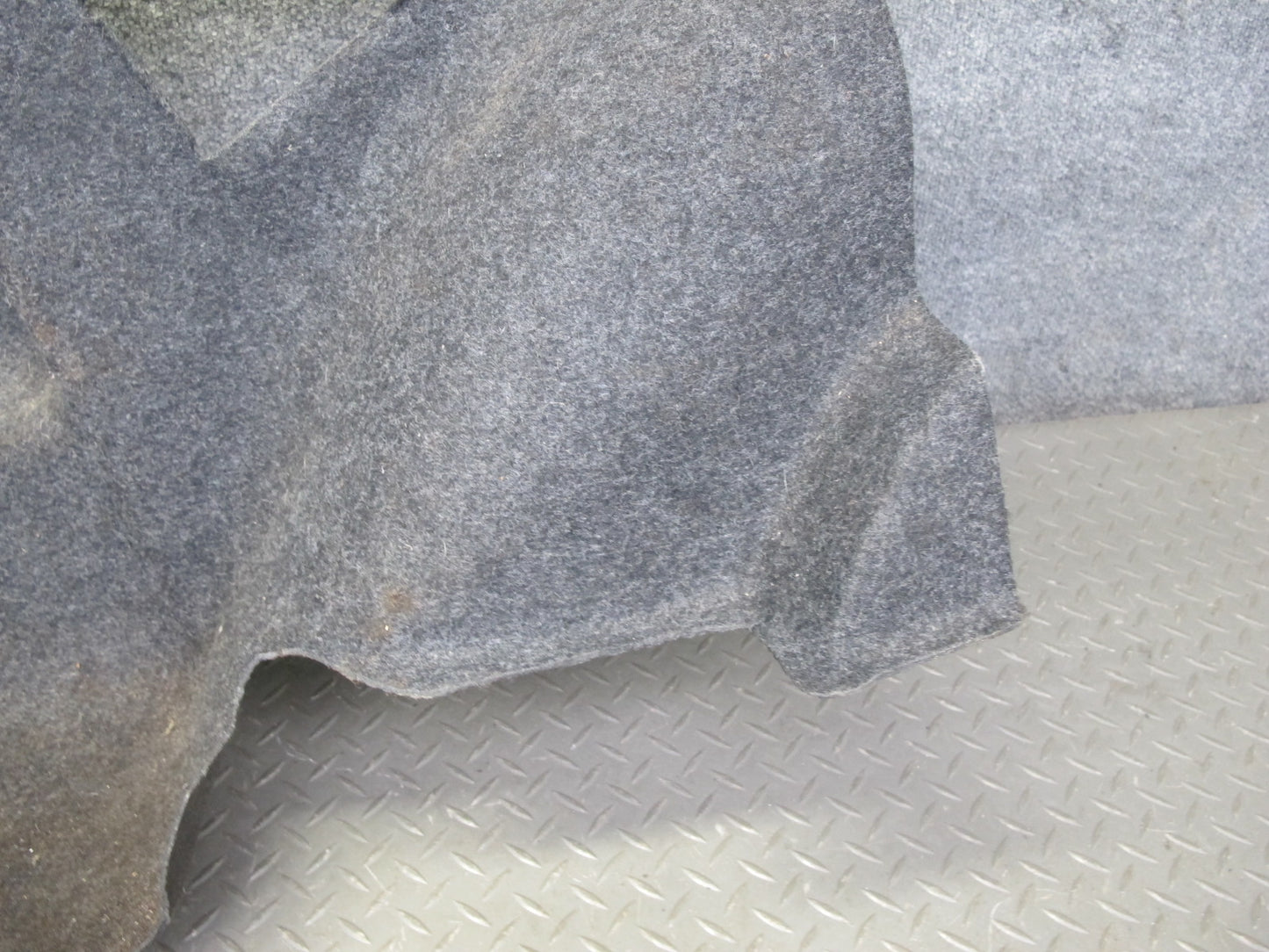 86-91 Mercedes W126 S-class Rear Left Trunk Carpet Liner Trim Cover Gray OEM