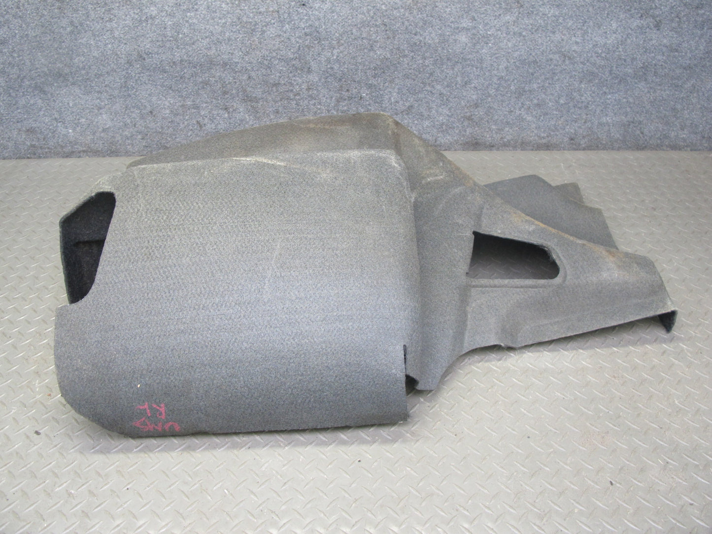 86-91 Mercedes W126 S-class Rear Left Trunk Carpet Liner Trim Cover Gray OEM