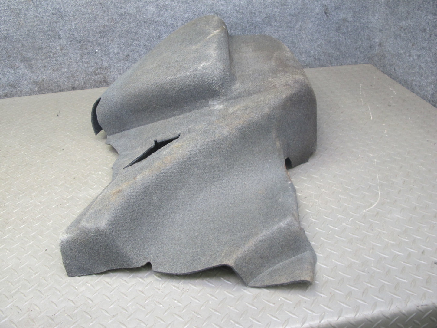 86-91 Mercedes W126 S-class Rear Left Trunk Carpet Liner Trim Cover Gray OEM