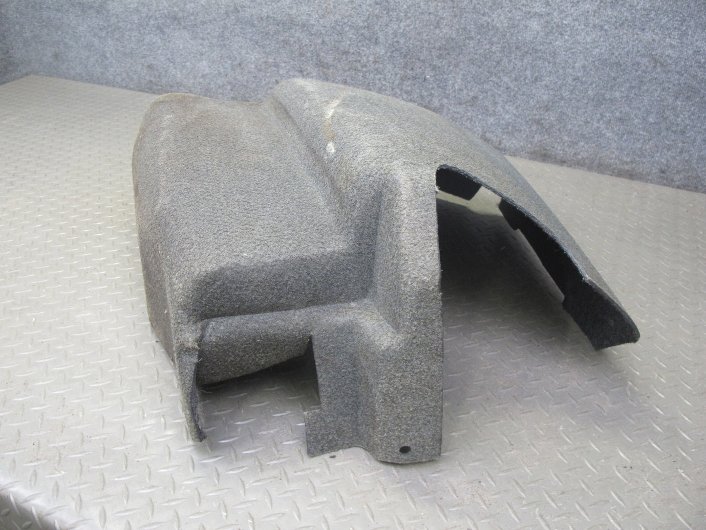 86-91 Mercedes W126 S-class Rear Left Trunk Carpet Liner Trim Cover Gray OEM