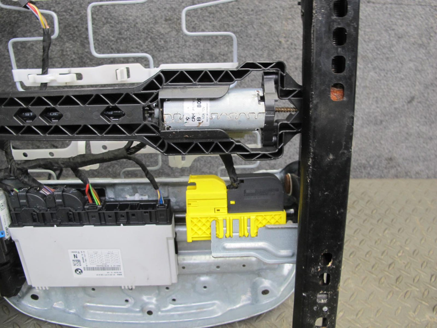 2015-2017 BMW F82 M4 Front Left Seat Lower Frame Track Rail w Motors