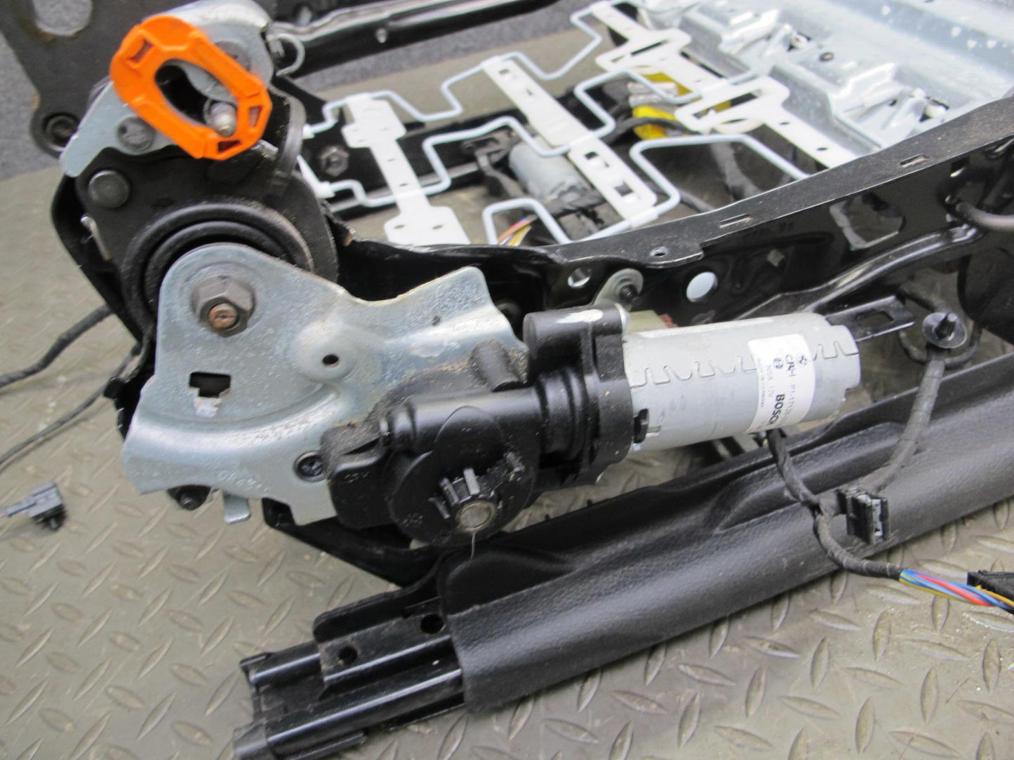 2015-2017 BMW F82 M4 Front Right Seat Lower Frame Track Rail w Motors