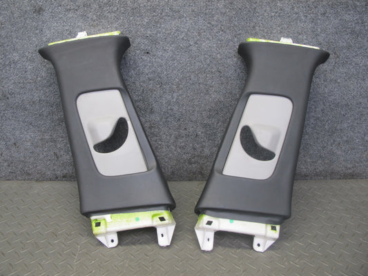 08-12 Lexus LS600hL LS460 Set of 2 Upper B Pillar Trim Panel Black OEM