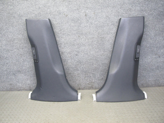 07-08 Lexus LS600h LS460 Set of 2 Lower B Pillar Trim Panel Cover Black OEM